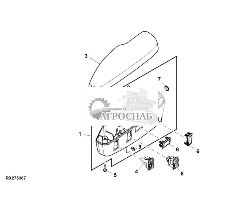 Узел основания подлокотника, сиденье с полуактивной подвеской - ST754516 1018.jpg